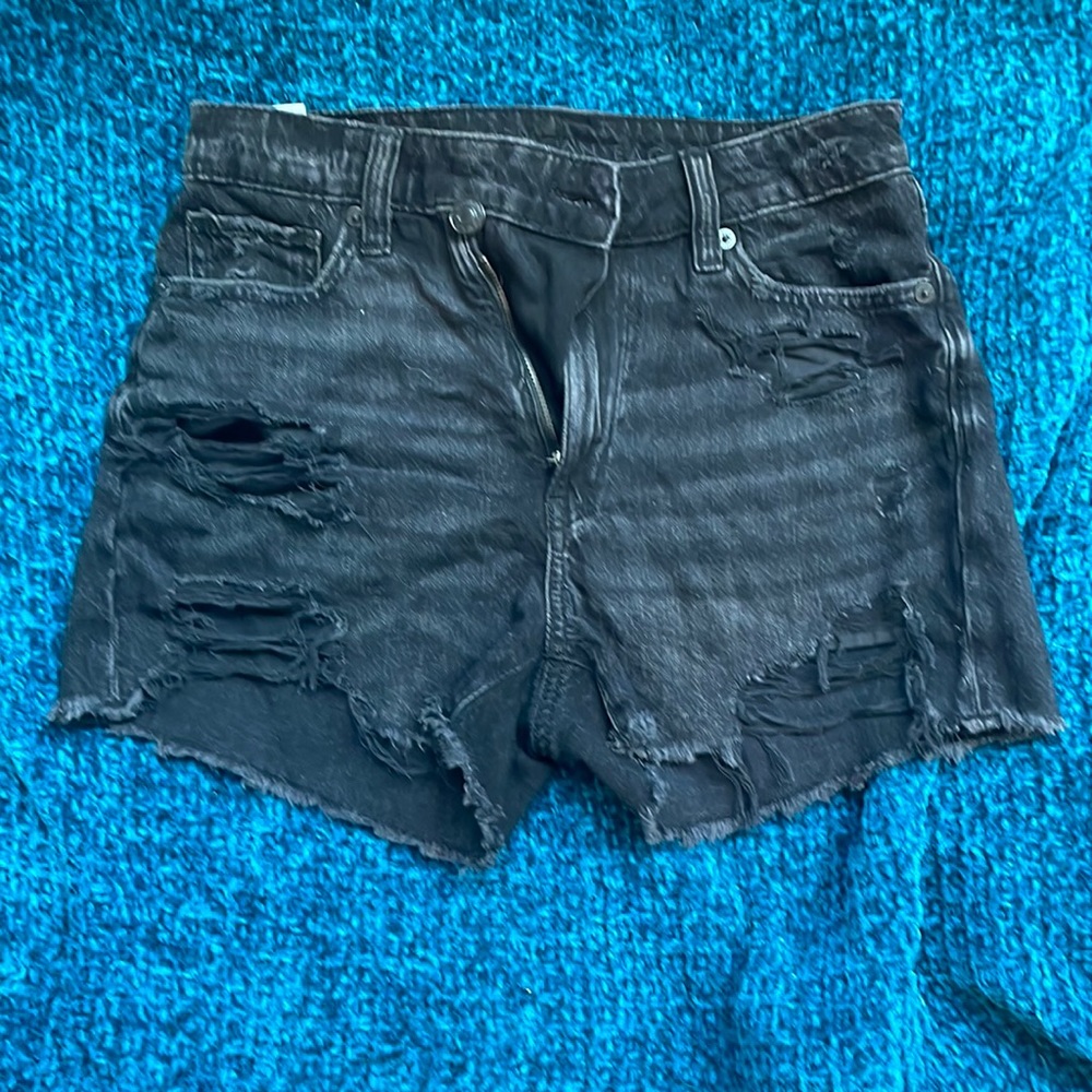Black Jean Shorts